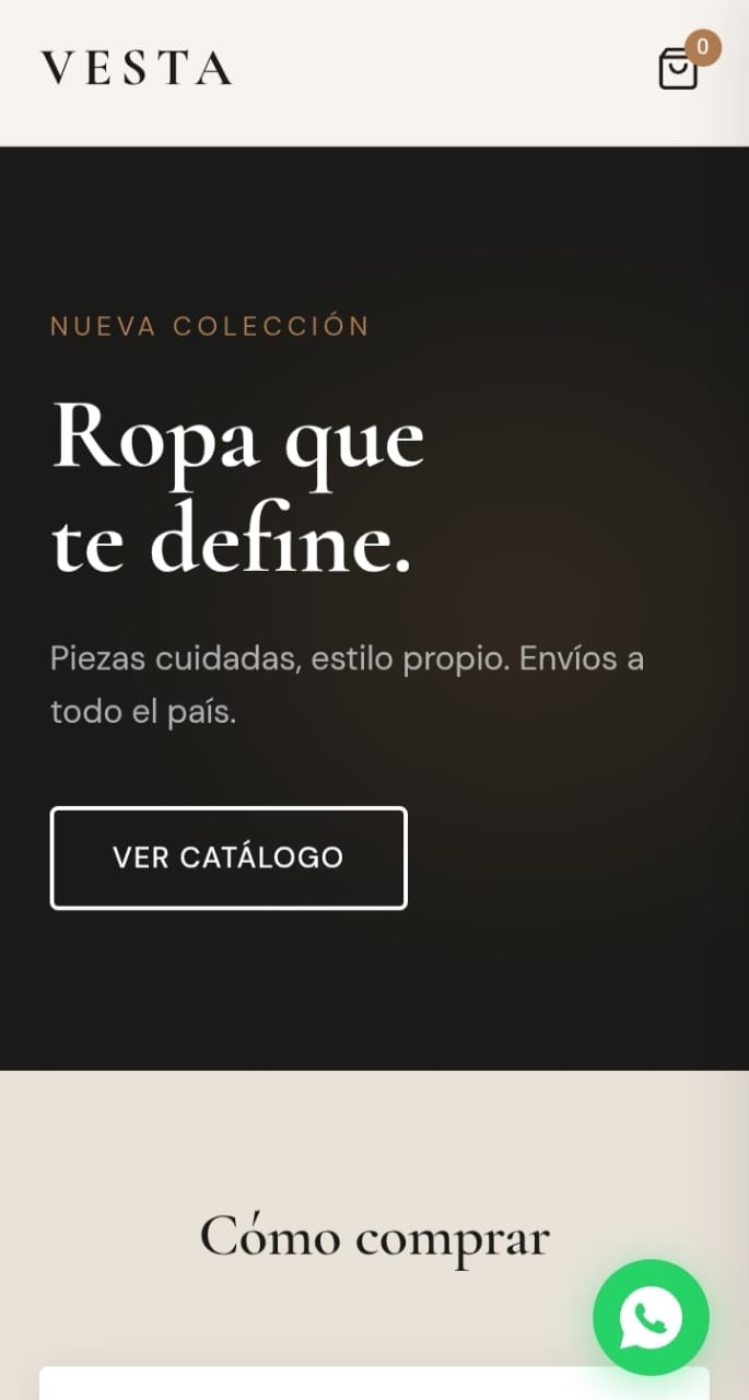 E-commerce para marca local